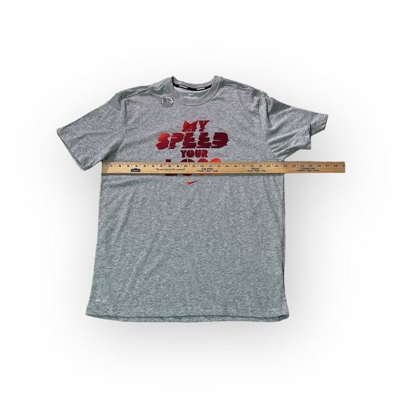 Mens Nike Running Dri-Fit Cotton Tee Shirt - Large - 556262-063 - Picture 3 of 4